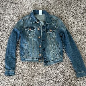 & Denim Blue Distressed Jean Jacket